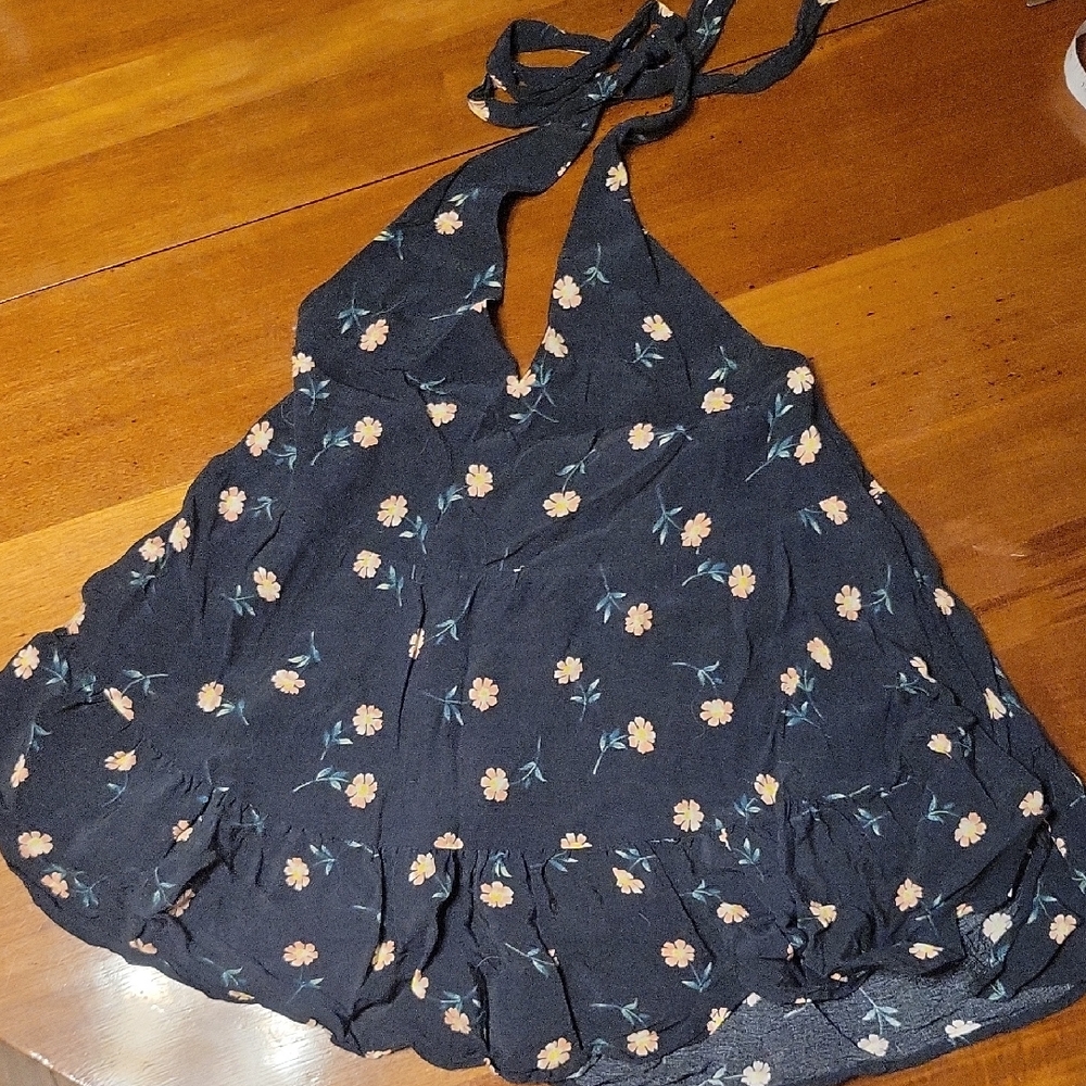 American Eagle Outfitters Boho Floral Halter Top - Picture 2 of 5